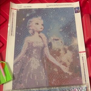 Diamond Painting Kit with  Frozen Elsa Princess Design